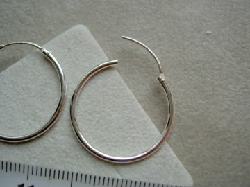 Zilveren creolen 25 mm