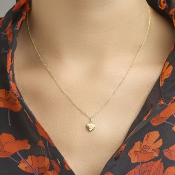 Gouden hartje 8.5 mm hanger