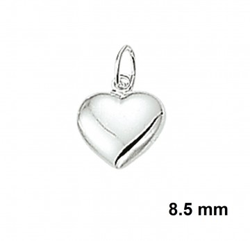 Zilveren hartje 8.5 mm hanger