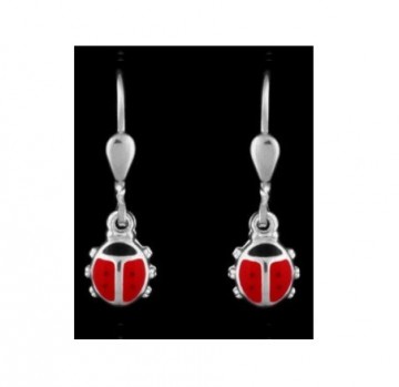 Zilveren lieveheersbeestje oorbellen