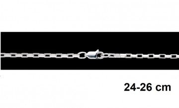 Zilveren enkelbandje 24-26 cm Venetiaans