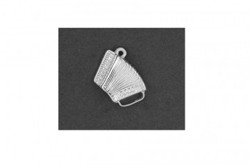Zilveren Accordeon KLAVIER hanger
