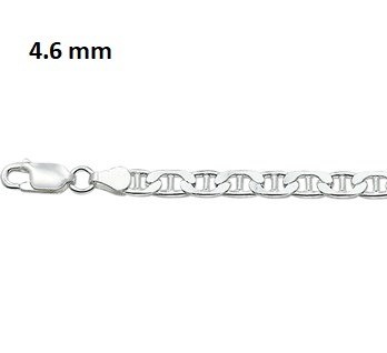 Zilveren armband 19cm plat-anker 4.6 mm