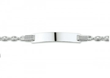 Zilveren graveerarmbandje 16-18cm anker 3d