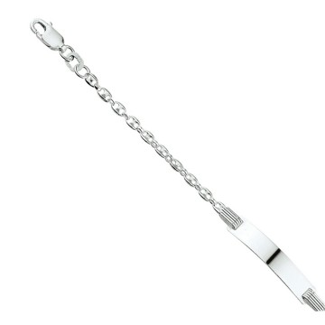 Zilveren graveerarmbandje 16-18cm anker 3d