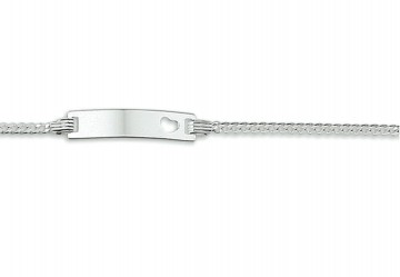 Zilveren baby graveerarmbandje 11-13 cm Hartje