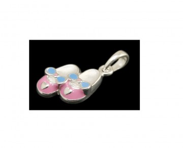 Zilveren baby schoentjes hanger