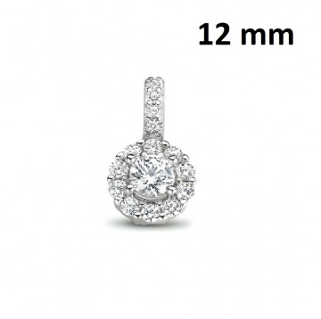 Zilveren mini hanger bloemvorm