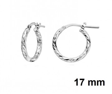 Zilveren oorringen 17mm