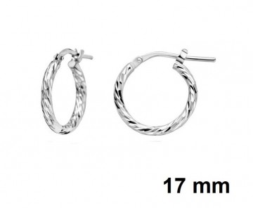 Zilveren oorringen 17mm