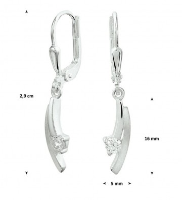 Zilveren oorbellen oorhangers