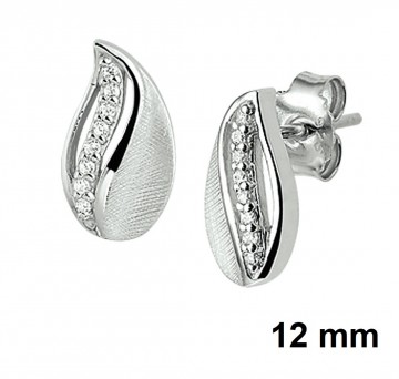Zilveren dames druppel oorbellen / knopjes