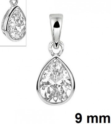 Zilveren hanger druppel