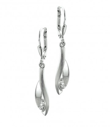 Zilveren oorbellen hangertjes klassiek lang