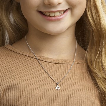 Zilveren engel mini  hangertje