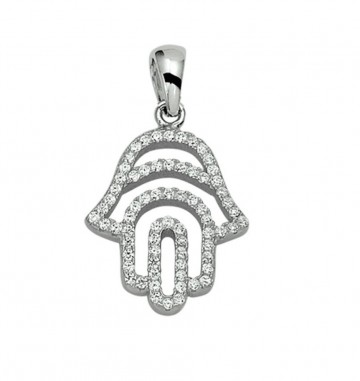 Zilveren Fatima hand hanger