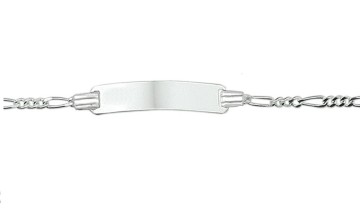 Zilveren plaatarmbandje 13-15 cm figaro