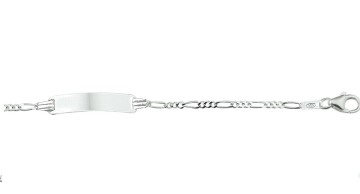 Zilveren plaatarmbandje 13-15 cm figaro