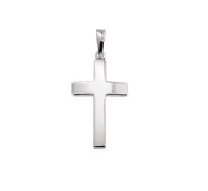Zilveren kruis hanger 18 mm