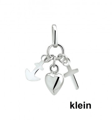 Zilveren geloof hoop liefde hanger (fijntjes)
