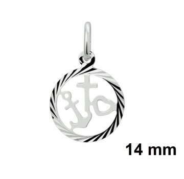 Zilveren geloof hoop en liefde 14 mm