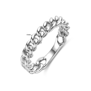 Zilveren ring gourmet 4mm