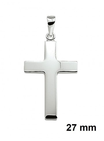 Zilveren kruis 27 mm (groot)