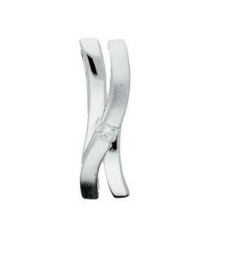 Zilveren dames hanger 21mm + zirkonia
