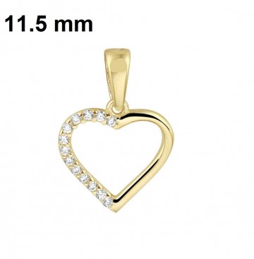 Gouden hartje hanger 11.5mm