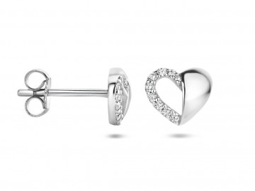 Zilveren oorbellen luxe hart