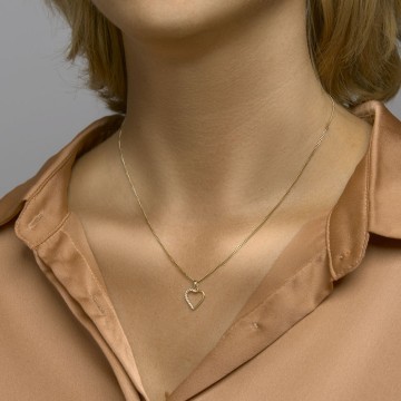 Gouden hartje hanger 11.5mm