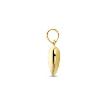 Gouden hartje hanger 11 mm