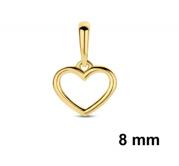 Gouden hartje 8mm hanger