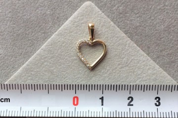 Gouden hartje hanger 11.5mm