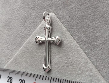 Zilveren kruisje hanger 24 mm