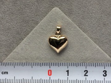 Gouden hartje hanger 11 mm