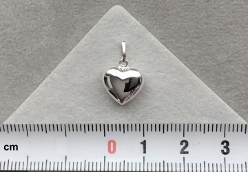Zilveren hartje 10mm hanger
