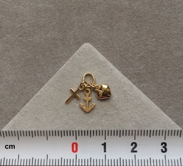 Gouden geloof, hoop en liefde Fijntjes hanger