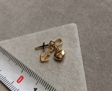 Gouden geloof, hoop en liefde Fijntjes hanger