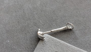 Zilveren hamer klauwhamer hanger