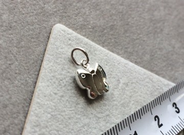 Zilveren vlinder 9mm hangertje / bedeltje