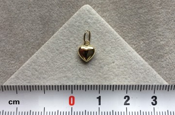 Gouden hartje 6.5 mm hanger mini