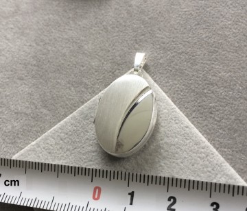 Zilveren medaillon poli/mat (23mm)