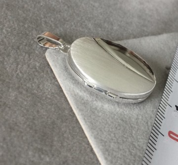 Zilveren medaillon poli/mat (23mm)