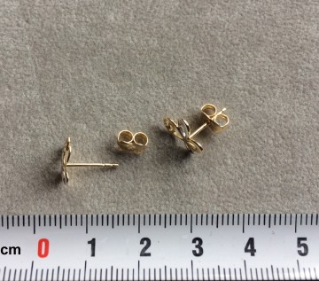 Gouden oorbellen fantasie vlinder oorknoppen