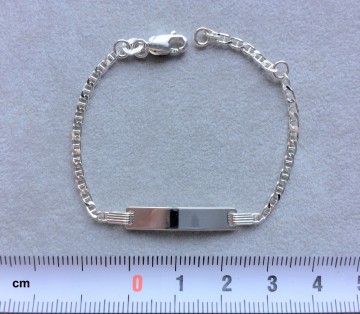 Zilveren graveerarmbandje 13 -15cm anker