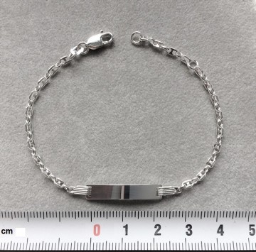Zilveren graveerarmbandje 16-18cm anker 3d