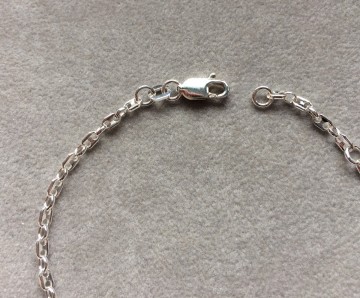 Zilveren graveerarmbandje 16-18cm anker 3d