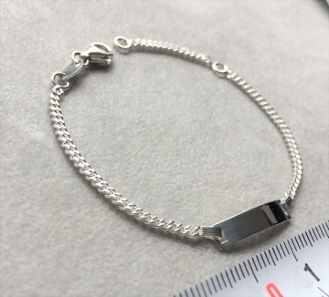 Zilveren graveerarmbandje 13-15 cm