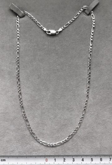 Zilveren figaro halsketting 45cm /3mm breed